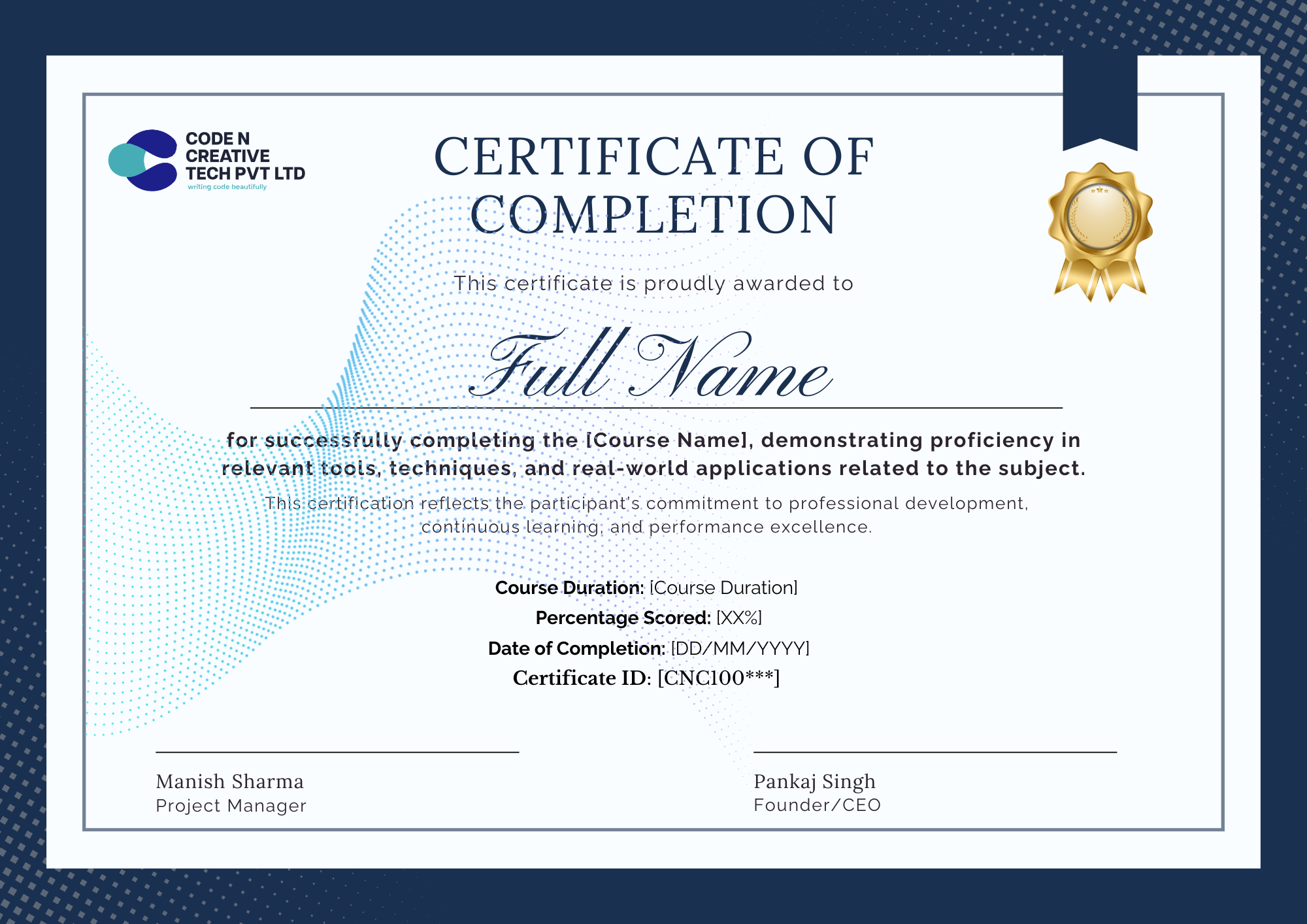 Certificate of Completion — Codencreative Tech Pvt Ltd Data Science Course